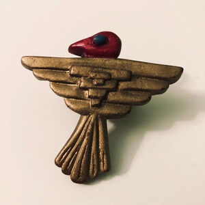 Vintage Boy Scout Neckerchief Plastic Slide Scarf  Slider Eagle Bird